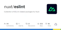 GitHub - nuxt/eslint: Collection of ESLint-related packages for Nuxt's image