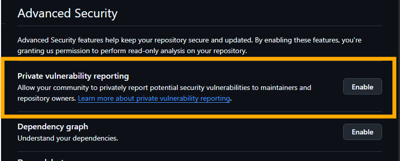 The PVR settings screen
