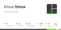 GitHub - tmux/tmux: tmux source code image
