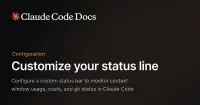 Customize your status line - Claude Code Docs image