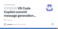 VS Code Copilot commit message generation fails with 422 promptFiltered  · Issue #316549 · microsoft/vscode image
