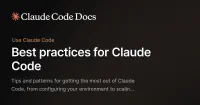 Best practices for Claude Code - Claude Code Docs image