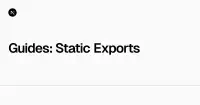 Guides: Static Exports | Next.js image