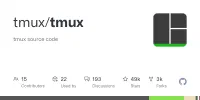 GitHub - tmux/tmux: tmux source code image
