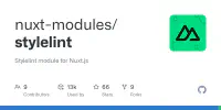 GitHub - nuxt-modules/stylelint: Stylelint module for Nuxt.js's image