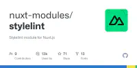 GitHub - nuxt-modules/stylelint: Stylelint module for Nuxt.js's image